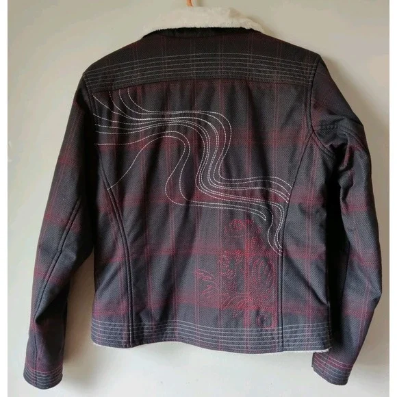 Mountain Hardwear Women's Commotion Retro Motion Black Plaid Lined Jacket Size S - Picture 2 of 5